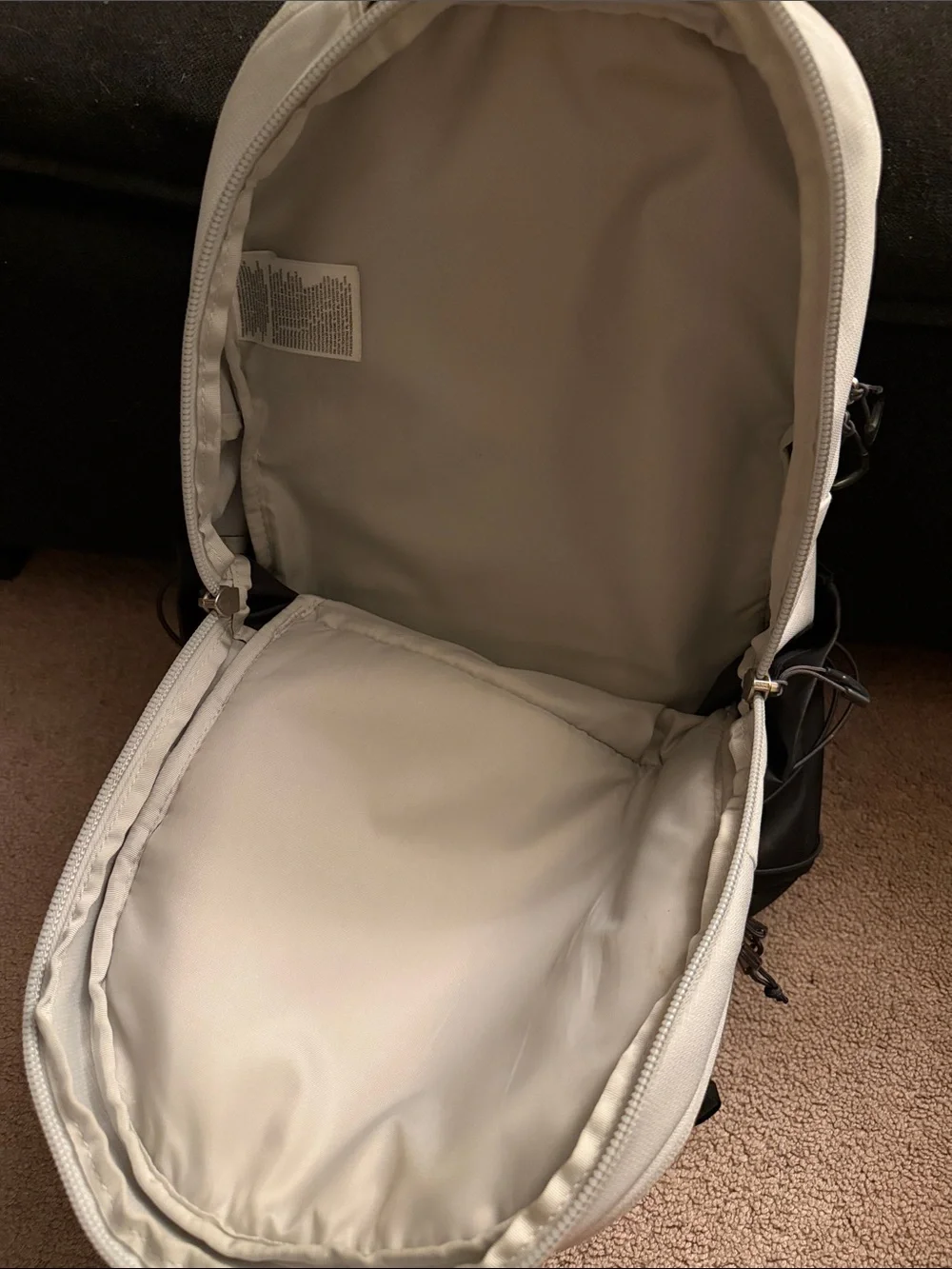 The North Face White/Black Borealis Backpack w/ Laptop Compartment *SEE PHOTOS*
